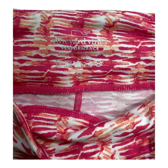 Vinyard Vines size XS Performance pink white watercolor lines leggings - Picture 4 of 10